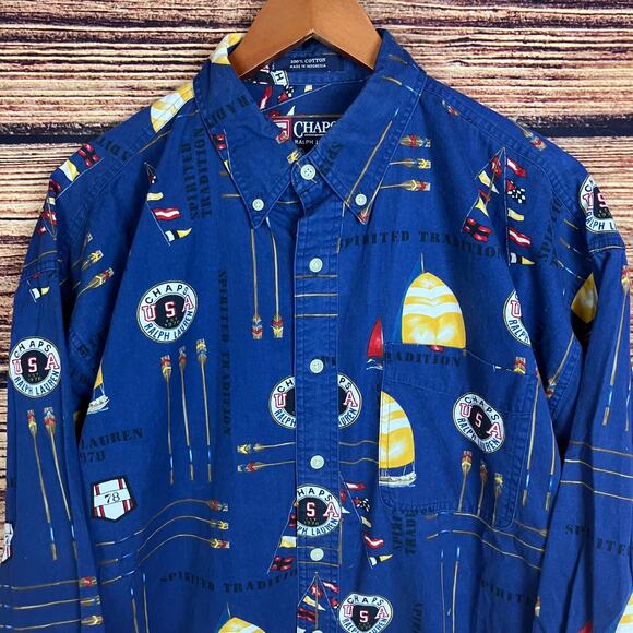 Vintage 1990s Chaps Ralph Lauren Button Up Long Sleeve Shirt - Picture 3 of 7